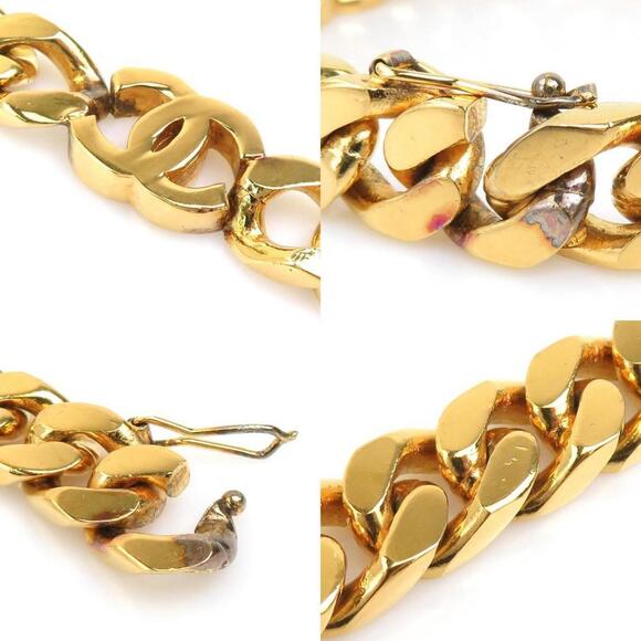 CHANEL Authentic Gold Logo Charm Bracelet - Picture 4 of 5